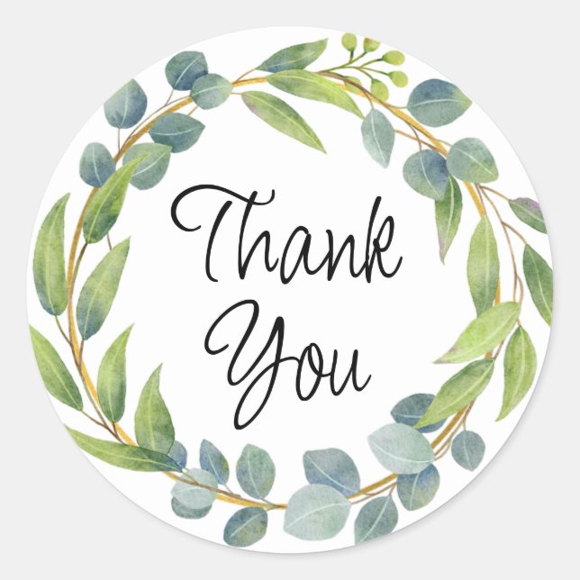 Gracias pegatina, sellos para sobres (Anverso)