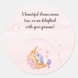 Gracias pegatina unicornio