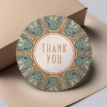 Gracias Pegatina Vintage Art Nouveau Mucha<br><div class="desc">Pegatinas de bodas Art Nouveau Vintage por Alphonse Mucha en un diseño floral, romántico y caprichoso. Los florecientes victorianos complementan los tipos de letra Art Deco clásicos. Por favor, introduzca la información de su personalizado y ya está listo. Si desea cambiar el diseño más adelante, haga clic en el botón...</div>