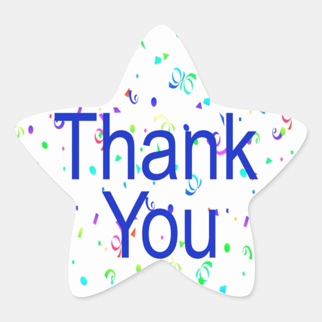 Gracias Pegatinas con Streamers (Anverso)