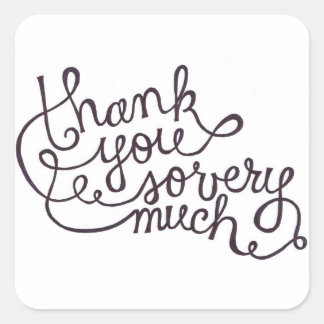 gracias pegatinas cuadrados pequeños