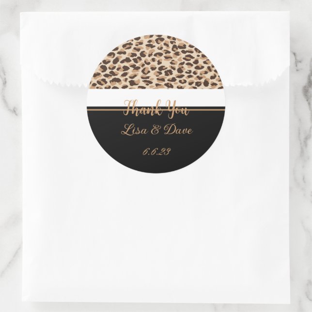 Gracias Pegatinas de boda personalizados (Bolso)