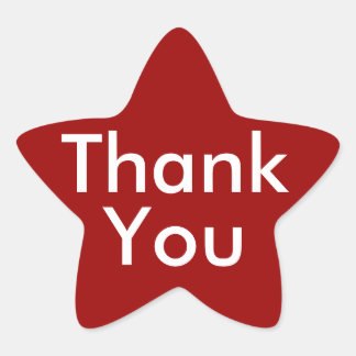 Gracias Pegatinas de fondo rojo