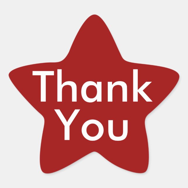 Gracias Pegatinas de fondo rojo (Anverso)