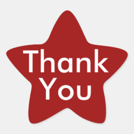 Gracias Pegatinas de fondo rojo