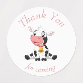 gracias pegatinas de PC rosados de cumpleaños