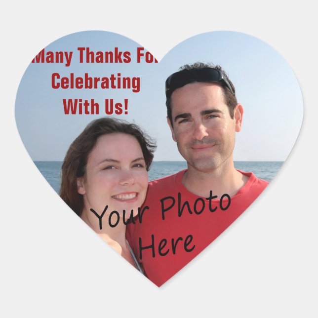 Gracias Pegatinas de Photo Heart (Anverso)