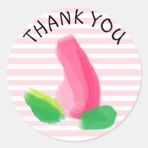 Gracias Pegatinas de Rosa Rosebud