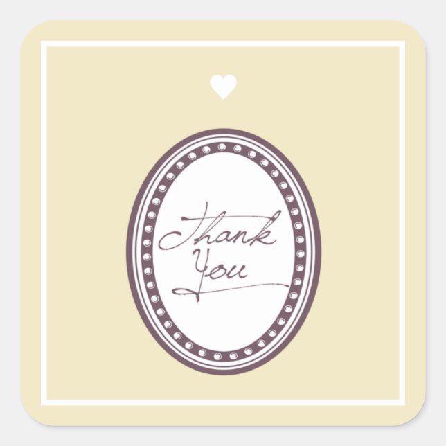 Gracias Pegatinas de Square (Anverso)