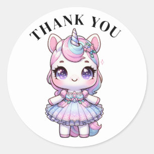 Gracias Pegatinas de Unicorn