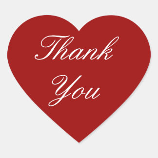 Gracias Pegatinas en el corazón rojo