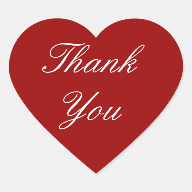 Gracias Pegatinas en el corazón rojo (Anverso)