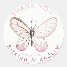 Gracias! Pegatinas favoritos de la mariposa de Rub