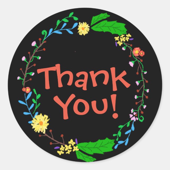 Gracias Pegatinas - Funky Floral (Anverso)