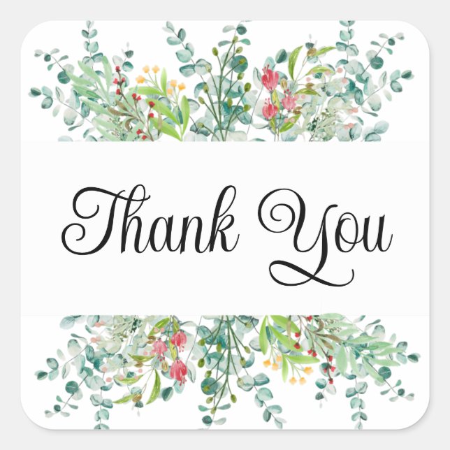 Gracias pegatinas o sellos para sobres (Anverso)