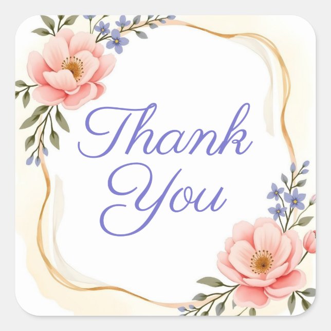 Gracias pegatinas o sellos para sobres (Anverso)