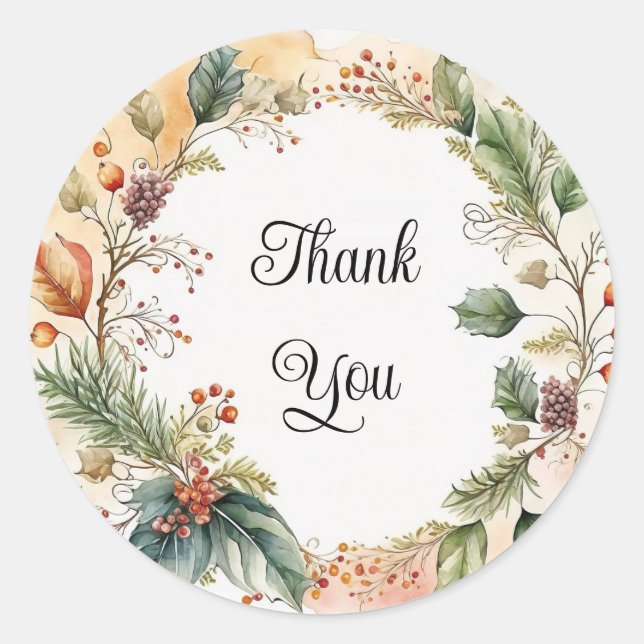 Gracias pegatinas o sellos para sobres (Anverso)