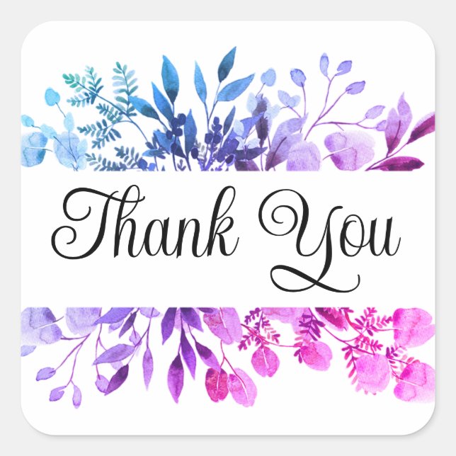 Gracias pegatinas o sellos para sobres (Anverso)