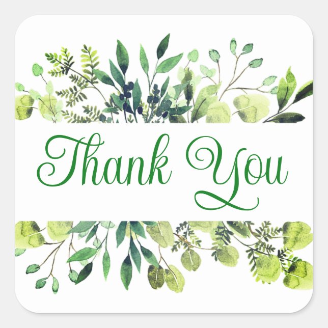 Gracias pegatinas o sellos para sobres (Anverso)