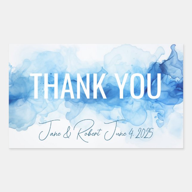 Gracias pegatinas o sellos para sobres o favores (Anverso)