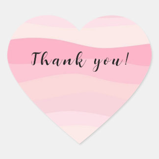 Gracias Pegatinas rayados rosados