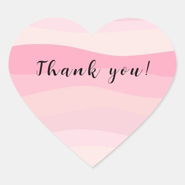 Gracias Pegatinas rayados rosados (Anverso)