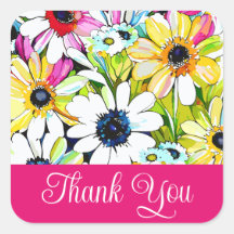 Gracias pegatinas rosas