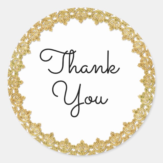 Gracias Personalizable Vintage Pegatinas de marcos (Anverso)