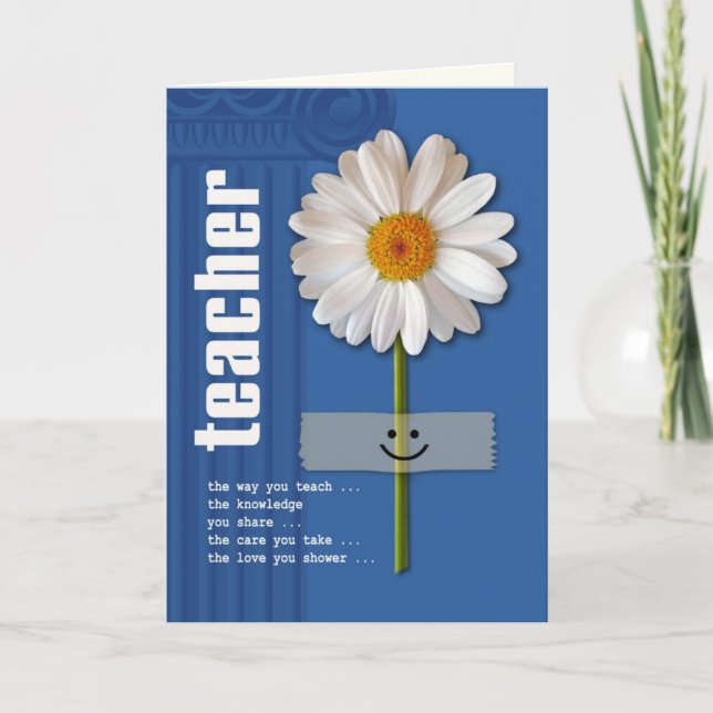 Gracias Personalizado de profesores tarjetas de fe (Anverso)