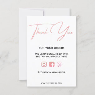 Gracias Personalizado Rosado Media Insert