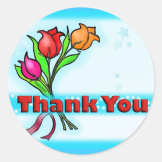 GRACIAS personalizados lindos pegatinas de flores