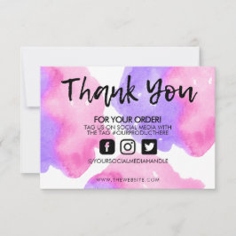 Gracias Pink Purple Watercolor Media Insert