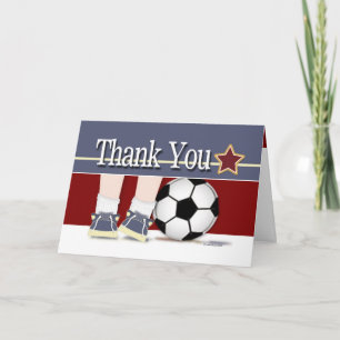 Gracias plantilla de la tarjeta del fútbol
