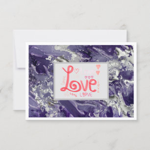 Gracias por amar a Notecard 3,5" x 5" - Púrpura