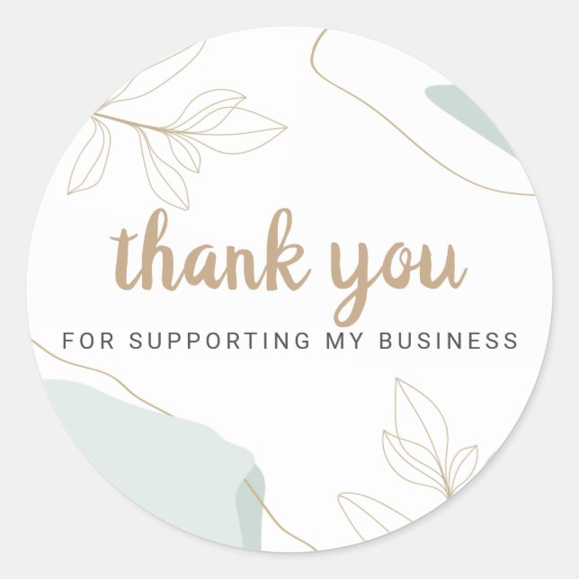 Gracias por apoyar a mis pegatinas de negocios (Anverso)