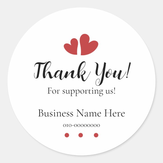 Gracias por apoyarnos pegatina (Anverso)