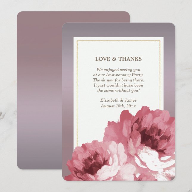 Gracias por asistir a las tarjetas de Fiestas del  (Anverso / Reverso)