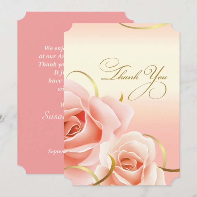 Gracias por asistir a las tarjetas de Fiestas del  (Anverso / Reverso)