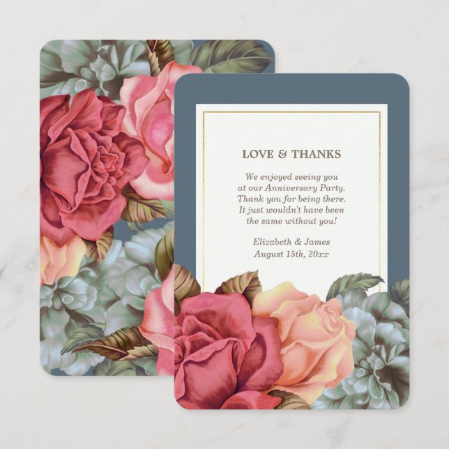 Gracias por asistir a las tarjetas de Fiestas del  (Anverso / Reverso)