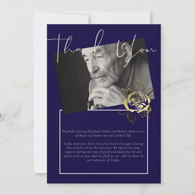 Gracias Por Asistir Al Memorial De Funerales (Anverso)