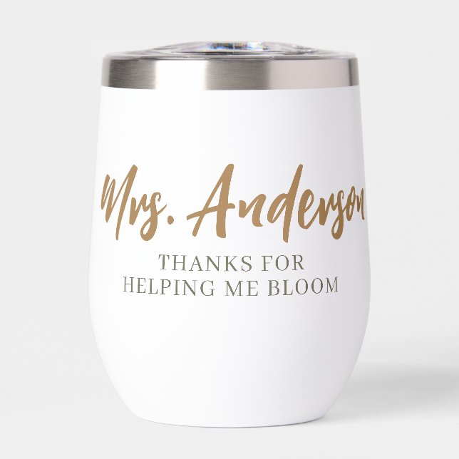 Gracias Por Ayudarme A Bloom Thermal Tumbler (Frente)