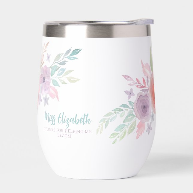 Gracias Por Ayudarme A Bloom Water Bottle (Izquierdo)