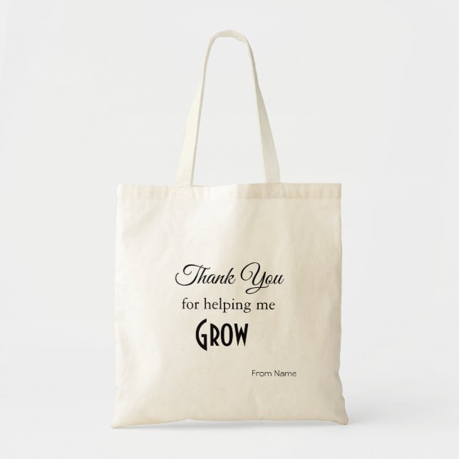 Gracias Por Ayudarme A Crecer La Bolsa De Tote (Frente)