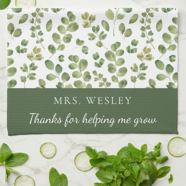 Gracias Por Ayudarme A Crecer Toallas De Cocina (Doblado)