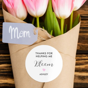 Gracias por ayudarme a florecer Pegatina de flores