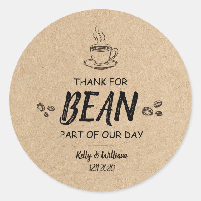 Gracias por BEAN Here Favor de los Pegatinas (Anverso)