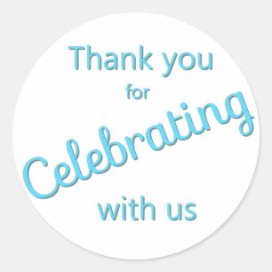 Gracias por celebrar al Pegatina Turquoise