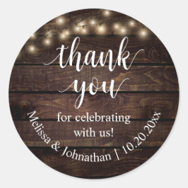 Gracias por celebrar con nosotros Boda Pegatina