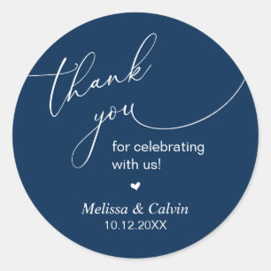 Gracias por celebrar con nosotros Boda Pegatina