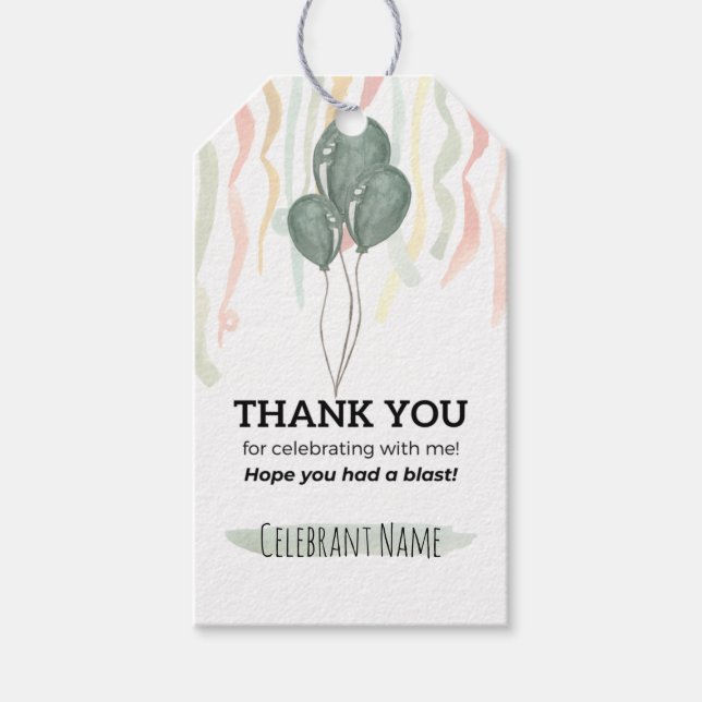 Gracias por celebrar conmigo etiqueta de favor (Anverso)